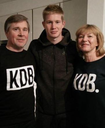 Herwig De Bruyne with his wife Anna De Bruyne and son Kevin De Bruyne
